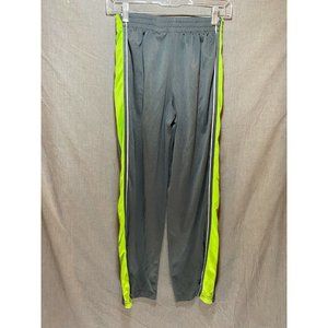 Puma Sweat Pants Youth Large Grey Yellow Striped Logo Warm Up Pull On Kids Boys